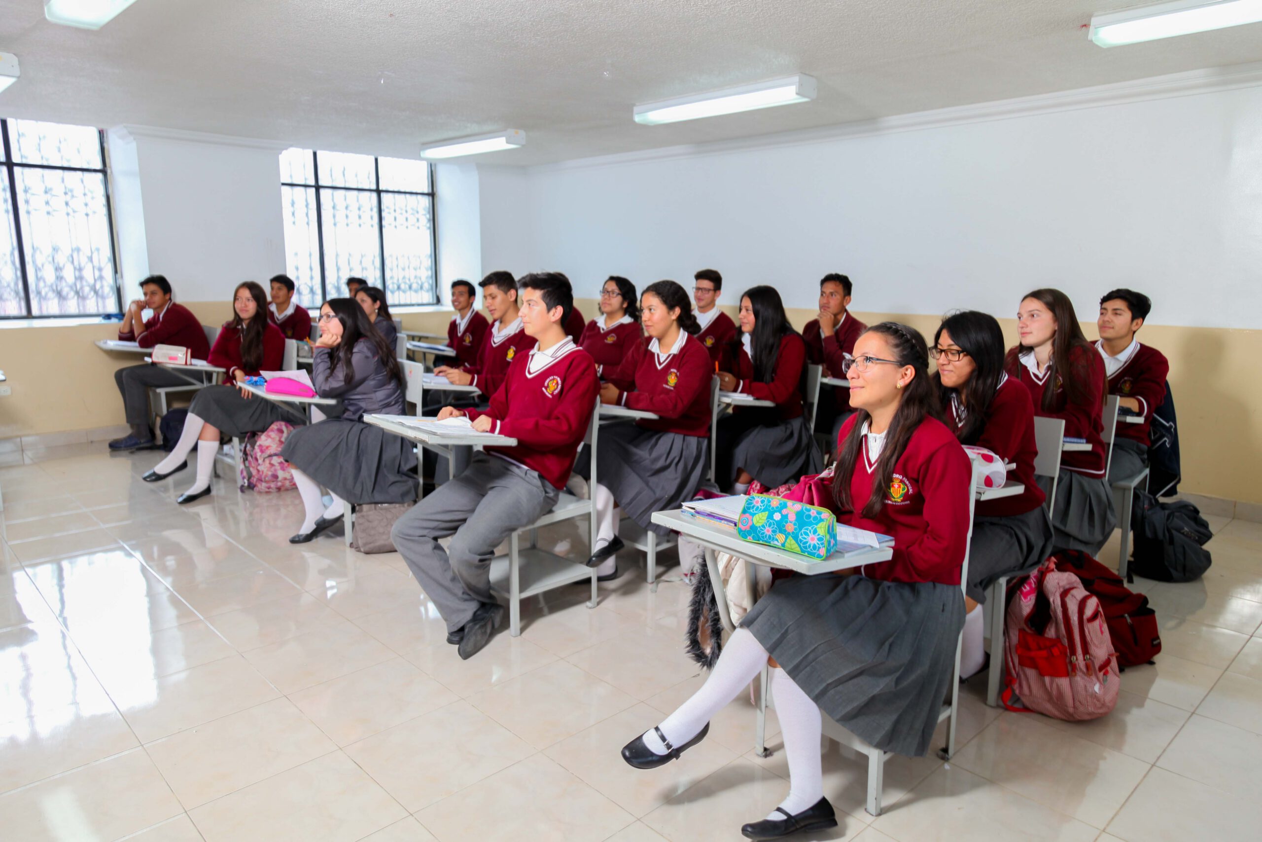 Estudiantes en clase